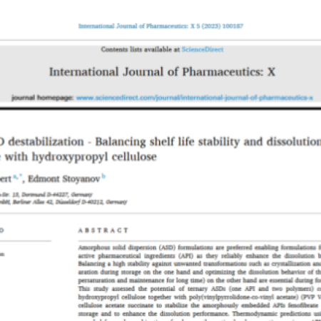 Tailoring stability and release of an ASD